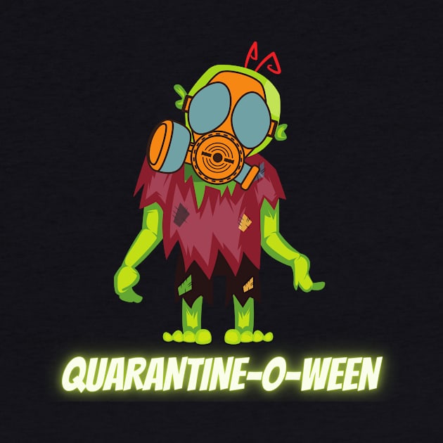 Quarantine-O-Ween Zombie Lovers Funny Halloween Gift Undead Costume Radioactive Zombie Living Radioactive Green Dead Gaz Mask Quarantine Mask Halloween for People in Quarantine by nathalieaynie